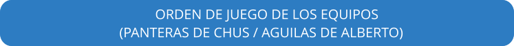ORDEN DE JUEGO DE LOS EQUIPOS                          (PANTERAS DE CHUS / AGUILAS DE ALBERTO)DE ALBERTO)